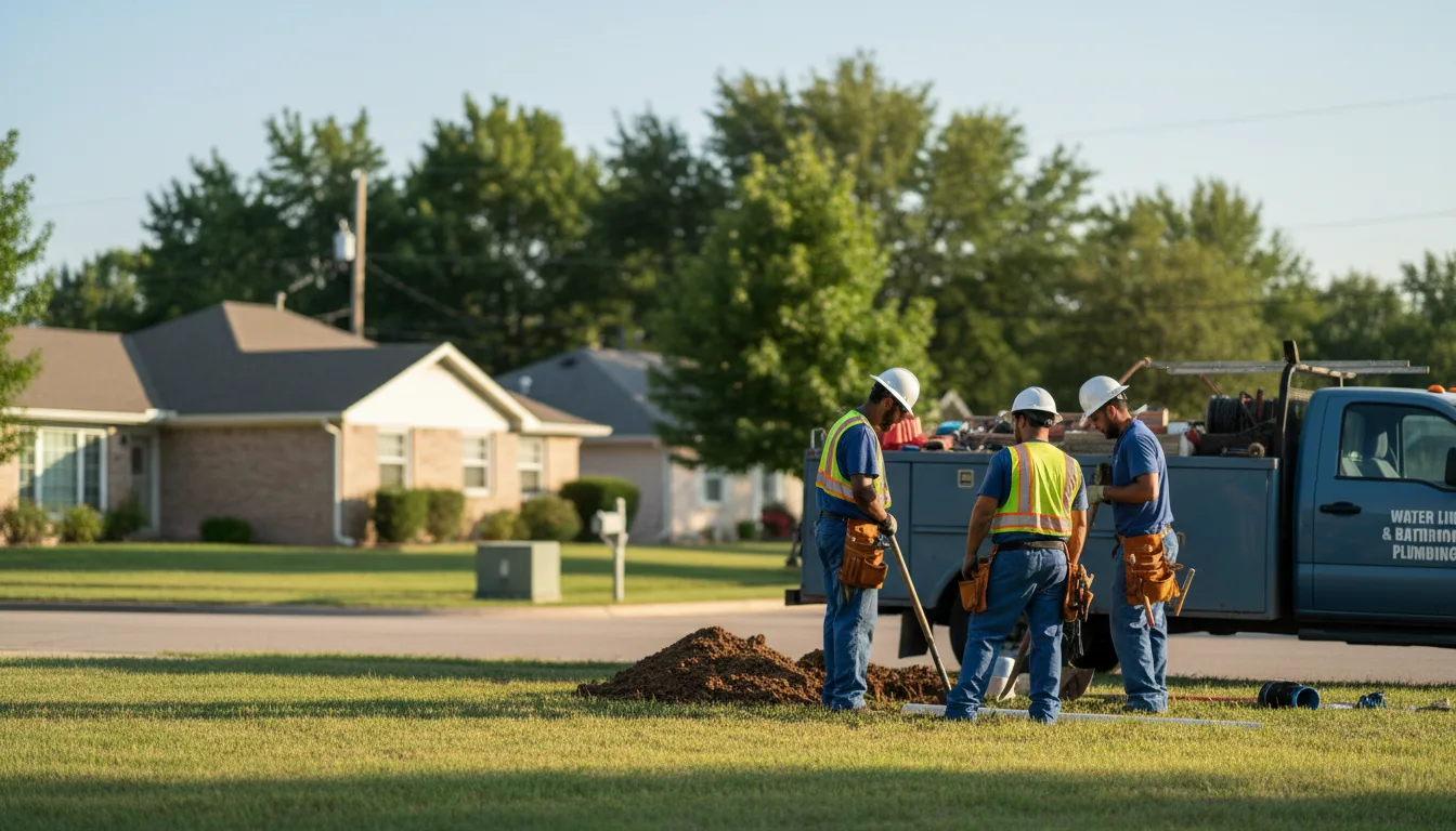 Residential water line and bathroom plumbing service in Youngtown, AZ